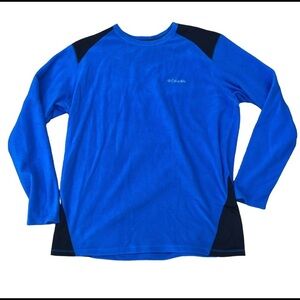 Columbia blue long sleeve pull over fleece